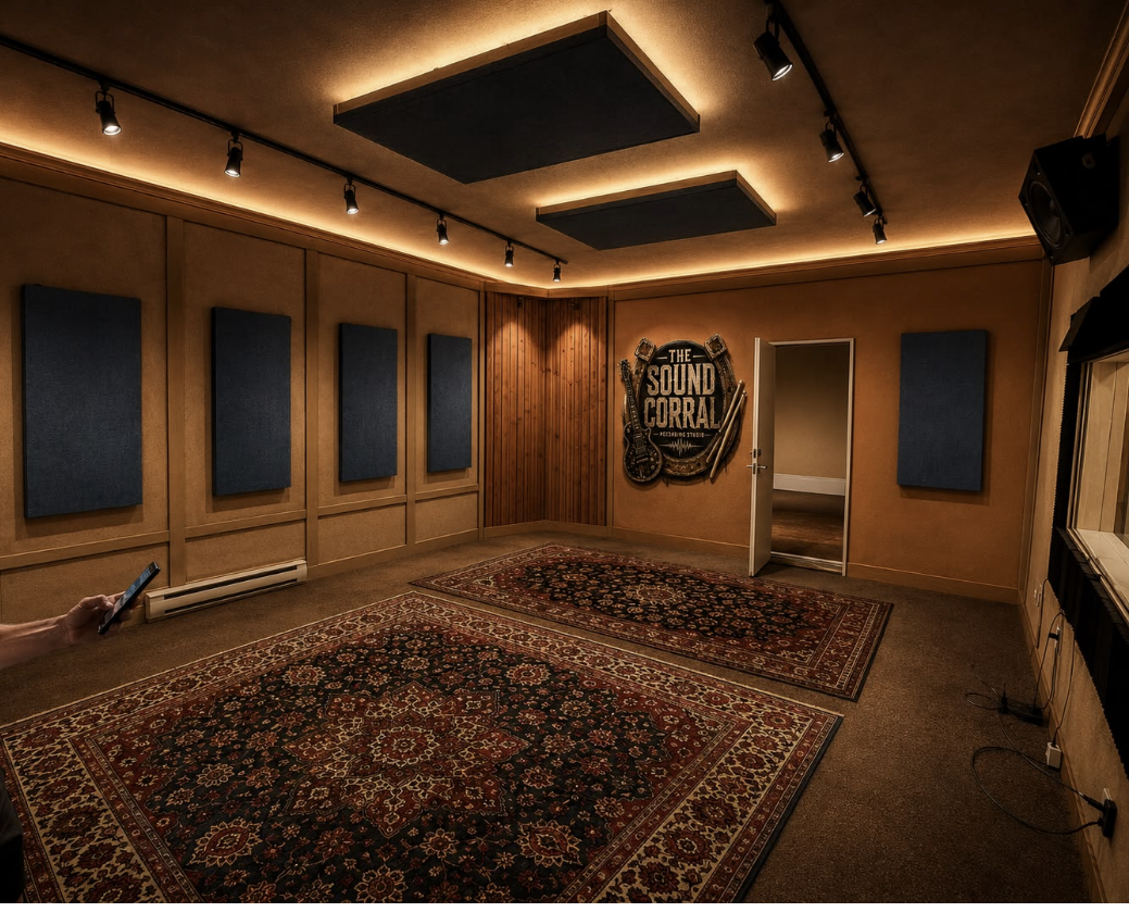 Concept rendering of the Sound Corral Studios rehearsal space